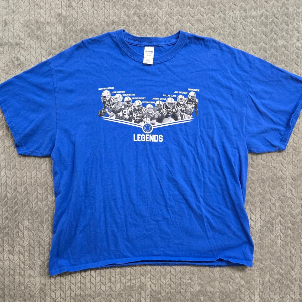 Indianapolis Colts Legends Football T-Shirt Gildan Blue Mens‎ Size 2XL